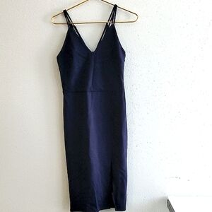 Socialite Navy Blue Spaghetti Strap Dress  Size Small